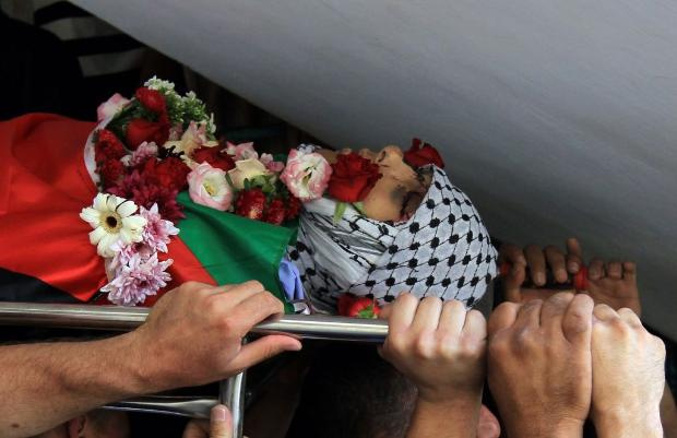 Filistinli Muhammed'in cenaze töreninde gözyaşları sel oldu