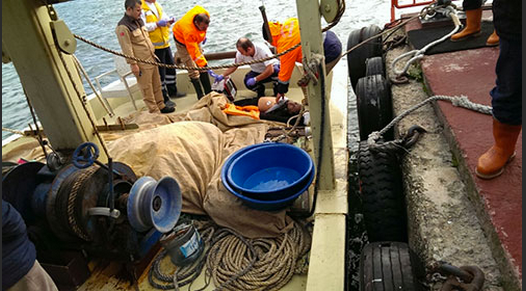 İstanbul Boğazı'nda ki tekne faciasından ilk görüntüler