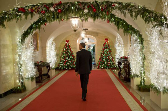 Beyaz Saray'da yeni yıla böyle girdi!