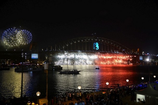 Sidney'de yeni yılı karşıladı!