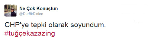 Twitter'da günün konusu #CHP'ye tepki olarak....