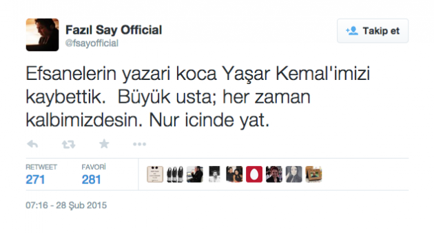 Edebiyatın koca çınarı Yaşar Kemal'in ardından sevenleri ağlıyor