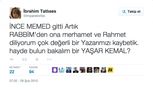 Edebiyatın koca çınarı Yaşar Kemal'in ardından sevenleri ağlıyor