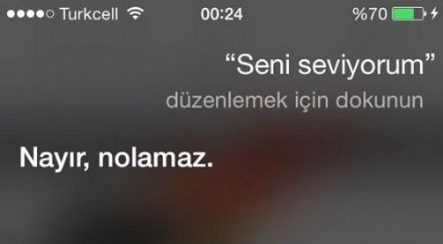 Türkçe Siri'den seçmeler...