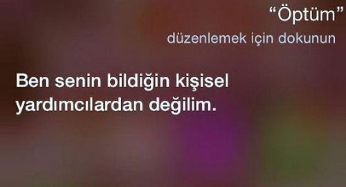 Türkçe Siri'den seçmeler...