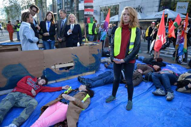 Belçika'da AB politikası protesto edildi