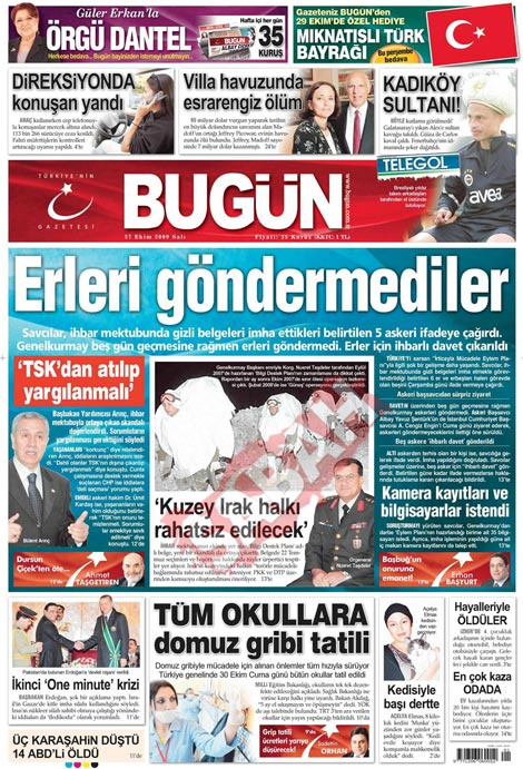 Türk basınında bugün..