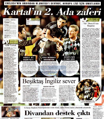 Beşiktaş destanı manşetlerde