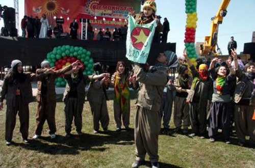 PKK mitingine dönüşen Nevruz kutlaması