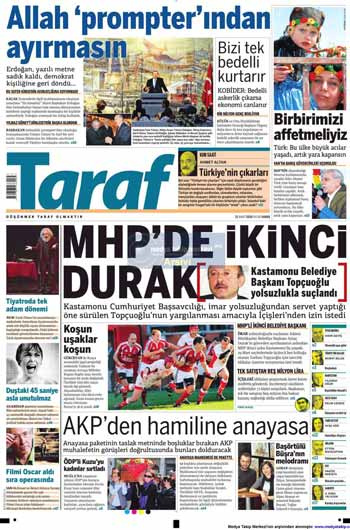 Taraf Erdoğan'ı ti'ye aldı!