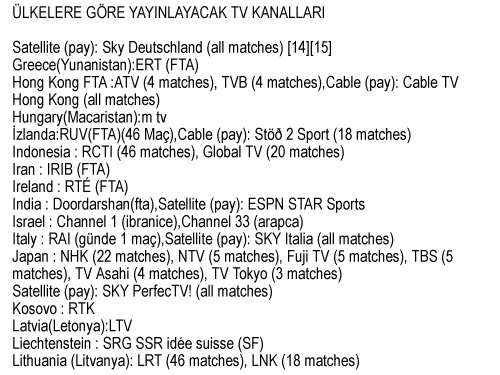 Dünya kupasını şifresiz izleyin