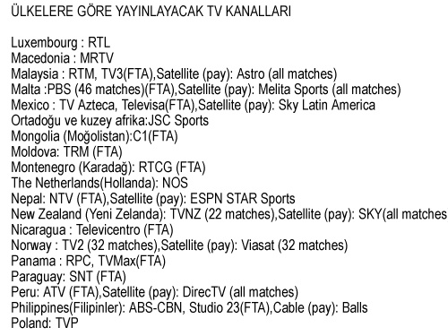 Dünya kupasını şifresiz izleyin