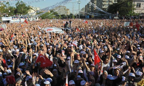 Başbakan'ın Diyarbakır mitinginden kareler