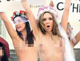 Erdoğan'ın oy kullanacağı okula FEMEN baskını