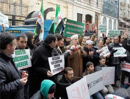 Suriyelilerden İstanbul'da gösteri