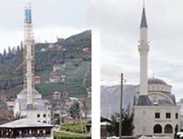 Cami minaresine Erdoğan ayarı