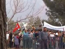 Çadırkent'te Esad protestosu