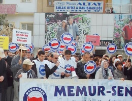 Memurlardan ilginç zam protestosu