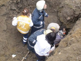 Ankara'da yer yarıldı bir kişiyi yuttu!