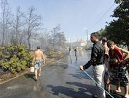Çanakkale'de yangın paniği