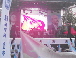 CHP'nin mitinginde Erdoğan konuştu!
