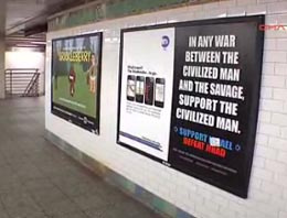 Kışkırtıcı İsrail afişleri metroda