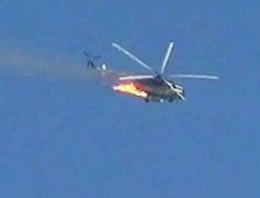 Suriye sınırında helikopter düştü!