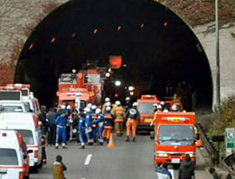 Japonya'da korkunç tünel kazası