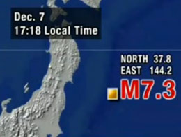 Japonya'da 7.3 büyüklüğünde deprem!