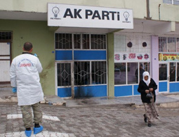 AK Parti binasına çirkin saldırı!