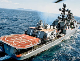 Rus savaş gemileri Akdeniz'de