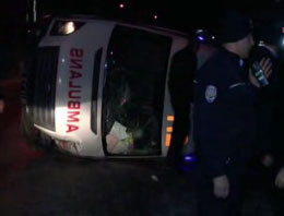 Alanya'da TIR ambulansla çarpıştı!