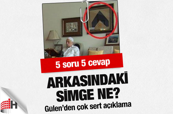 Fethullah Gülen'in arkasındaki simge ne?