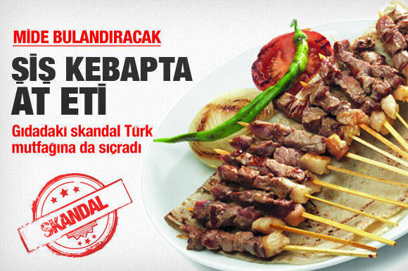 Şiş kebapta at eti çıktı!