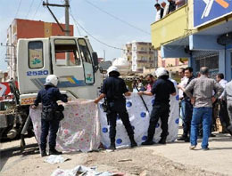 Polis dehşeti çarşafla gizledi