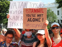 Beyaz Saray önünde Gezi protestosu