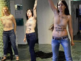 FEMEN bu defa dayak yedi!