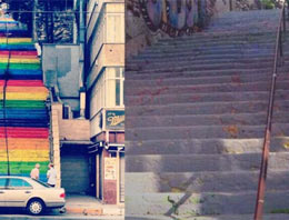 Beyoğlu'nda merdivenleri kim boyadı?