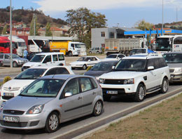 Sapanca'da trafik durdu