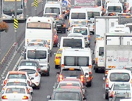 İstanbul'da trafik yoğunluğu 
