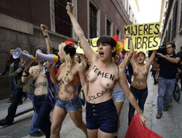 İspanya’dan FEMEN Türkiye'ye destek