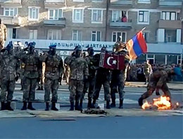 Ermenistan'dan Türk bayrağına hakaret