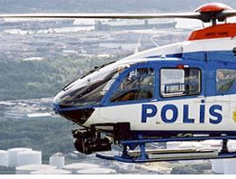 Barın üzerine polis helikopteri düştü 