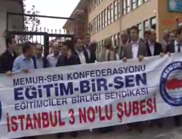 Öğretmene dayağa protesto