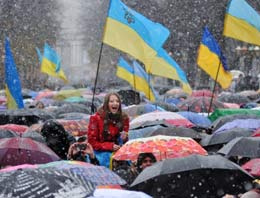 Ukrayna’da AB yanlıları eylemde