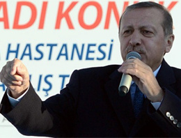Başbakan Erdoğan o pankartı indirdi!