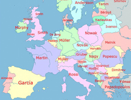Avrupa'da en çok kullanılan soyadları
