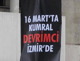 İzmir'de Erdoğan için Kumral Devrimci pankartı!