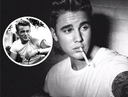 Bieber'ın James Dean fotoğrafı olay oldu!