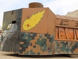 Rojava'da el yapımı Kürt tankları!